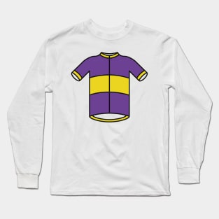 Yellow & Purple Cycling Jersey Long Sleeve T-Shirt